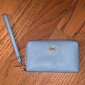 Michael Kors- Light Blue Wristlet/Wallet